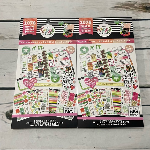 The Happy Planner Other - The Happy Planner Watercolor sticker bundle